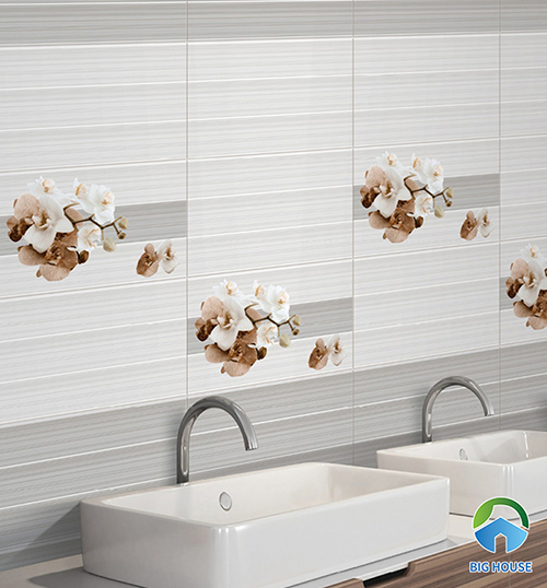 Bộ gạch ốp nhà vệ sinh 30x60 Prime 08453 - 08452 - 08451. Bộ gạch này đảm bảo tính thẩm mỹ cao, tông màu sáng giúp không gian sạch sẽ và thông thoáng hơn.